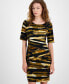 Petite Zig-Zag-Print Dress