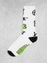 Фото #1 товара HUF 20th anniversay socks in white with all over print