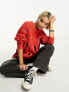 Фото #1 товара ASOS DESIGN open deconstructed jumper in red