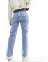 Фото #3 товара Mango straight leg jeans in light blue