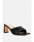 Women's Celine Quilted Italian Block Heel Sandals