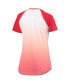 ფოტო #4 პროდუქტის Women's Red and White St. Louis Cardinals Shortstop Ombre Raglan V-Neck T-shirt