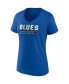 ფოტო #2 პროდუქტის Women's Blue, Heather Gray St. Louis Blues Parent 2-Pack V-Neck T-shirt Set