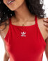 adidas Originals 3-stripes Bodysuit in red