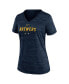 Фото #3 товара Women's Navy Milwaukee Brewers Authentic Collection Velocity Practice Performance V-Neck T-shirt