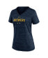 Women's Navy Milwaukee Brewers Authentic Collection Velocity Practice Performance V-Neck T-shirt