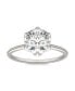 Moissanite Round Solitaire Ring (1-9/10 Carat Total Weight Diamond Equivalent) in 14K White Gold