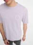 Volcom t-shirt with circle logo in lilac