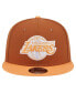 Бейсболка снепбек Los Angeles Lakers New Era коричнево-оранжевая 2-х тона 9Fifty Brown Oran - фото #4