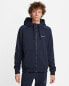 Фото #1 товара MENS Nike Blue Sportswear Fleece Fz Hoodie Bb Hoodie Sweatshirt