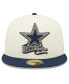 ფოტო #3 პროდუქტის Men's Cream, Navy Dallas Cowboys 2022 Sideline 59FIFTY Fitted Hat