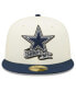 Men's Cream, Navy Dallas Cowboys 2022 Sideline 59FIFTY Fitted Hat Cream, Navy, 7 5/8 - фото #3