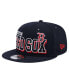 Men's Navy Boston Red Sox Game Day Bold 9FIFTY Snapback Hat Синий - фото #1