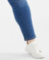 Фото #6 товара Plus Size Mid-Rise Slim-Leg Stretch Jeans