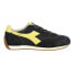 Фото #1 товара Diadora Equipe H Canvas Stone Wash Lace Up Mens Black Sneakers Casual Shoes 174
