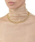 Фото #4 товара ADORNIA women's Gold-Tone Plated Crystal Thick Cuban Curb Chain Necklace