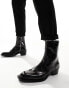 ASOS DESIGN chelsea boot in high shine burgundy