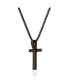 Black Cross Pendant 22" Chain