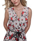 Women's Floral Crinkle-Chiffon Midi Dress
