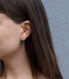 Silver earrings with green crystal AGU1198