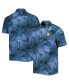 Men's Blue Houston Astros Bahama Coast Luminescent Fronds IslandZone Button-Up Camp Shirt
