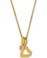 ფოტო #1 პროდუქტის Love Count Layered Charm Pendant Necklace in 14k Gold-Plate Over Sterling Silver, 18"