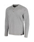 Men's Graphite Pigment Dye Henley Raglan Long Sleeve T-shirt