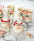 Mr & Mrs 2-Piece Porcelain Candy Cane Mug Set