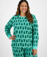 Фото #2 товара Family Pajamas Plus Size 2-Pc. Cotton Trees Pajamas Set, Created for Macy's