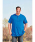 Фото #2 товара Big & Tall Shrink-Less Lightweight Henley Longer Length T-Shirt