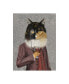Фото #1 товара Fab Funky Tortoiseshell Cat and Brandy Glass Canvas Art - 36.5" x 48"