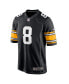 Men's Kenny Pickett Black Pittsburgh Steelers 2022 NFL Draft First Round Pick Game Player Jersey