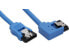 Фото #1 товара InLine SATA 6Gb/s Round Cable blue left angled 90° with latches 0.5m