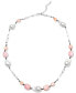 Multi-Pearl & Multi-Gemstone Statement Necklace in Sterling Silver, 22" + 2" extender