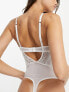 New Look lace lingerie body in white