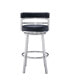 Фото #14 товара Madrid 30" Bar Height Swivel Gray Artificial leather and Brushed Stainless Steel Bar Stool