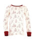 Фото #1 товара Baby Boys Baby Unisex Organic Cotton Tight-Fit Pajama Set, Winter Woodland