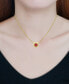 Фото #2 товара Giani Bernini red Cubic Zirconia Framed 16" Pendant Necklace, Created for Macy's