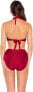 Фото #2 товара Becca by Rebecca Virtue 262767 Women Crossroads Halter Bikini Top Red Size D