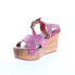 Фото #4 товара Bed Stu Grettell F376013 Womens Pink Leather Slip On Wedges Sandals Shoes