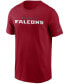 Фото #3 товара Men's Red Atlanta Falcons Team Wordmark T-shirt
