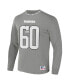 Фото #3 товара Men's NFL X Staple Gray Las Vegas Raiders Core Long Sleeve Jersey Style T-shirt