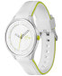 ფოტო #2 პროდუქტის Men's Ollie White Silicone Strap Watch 44mm