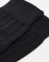 ASOS DESIGN 3 pack rib sock in black