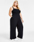 Фото #3 товара Plus Size Sleeveless Jumpsuit, Created for Macy's
