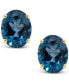 ფოტო #3 პროდუქტის London Blue Topaz (6-3/8 ct. t.w.) Stud Earrings in 14K Yellow Gold