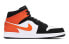 Jordan Air Jordan 1 Mid Shattered Backboard 合成革 扣碎篮板 减震防滑耐磨 中帮 复古篮球鞋 GS 黑橙 / Кроссовки Jordan Air Jordan 554725-058