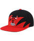 Фото #1 товара Men's Black and Red Chicago Bulls Hardwood Classics Sharktooth Snapback Hat