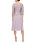 Women's Layered Embellished Lace-Bodice Dress