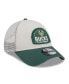 Men's Khaki/Hunter Green Milwaukee Bucks Throwback Patch Trucker 9Forty Adjustable Hat